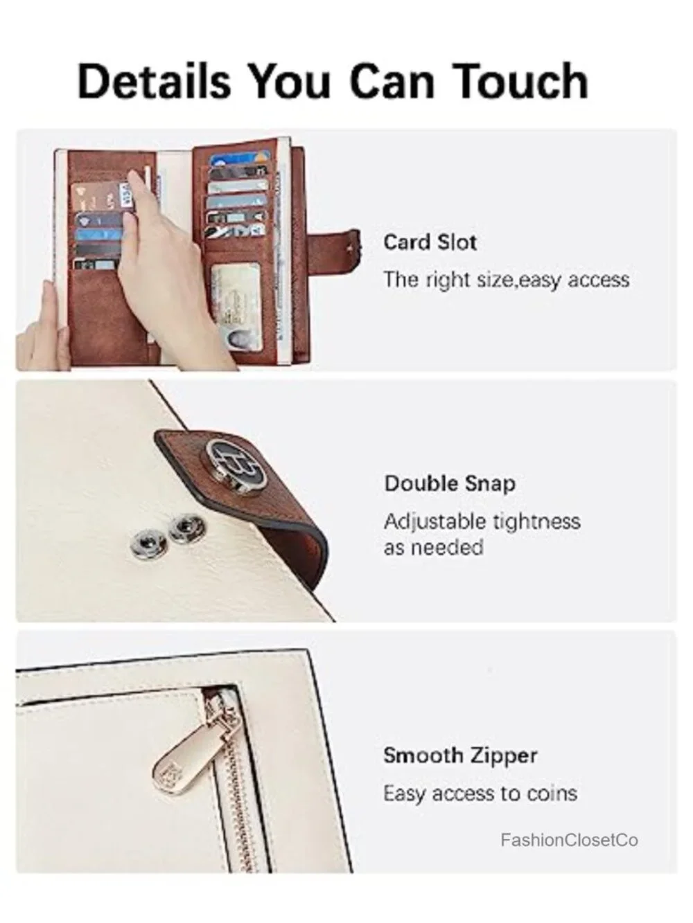 Top Grain Leather RFID Blocking Large Capacity Wallet Clutch Card Holder